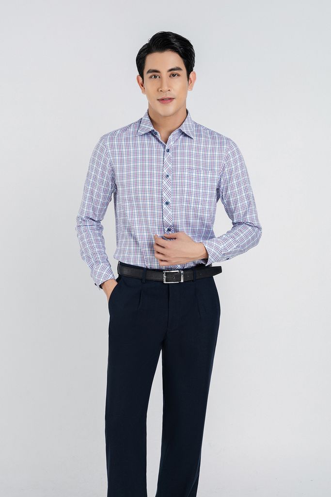 MQD5031 - Quần âu nam chất liêu 64% Polyester 30% Rayo 4% Wool 2% Spandex form Slim Fit kiểu dáng quần dài - PANTIO