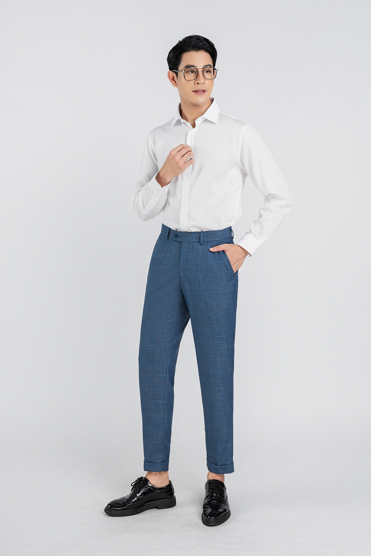 MSO5066 - Áo sơ mi nam vải trơn màu form Slim Fit kiểu dáng dài tay - PANTIO