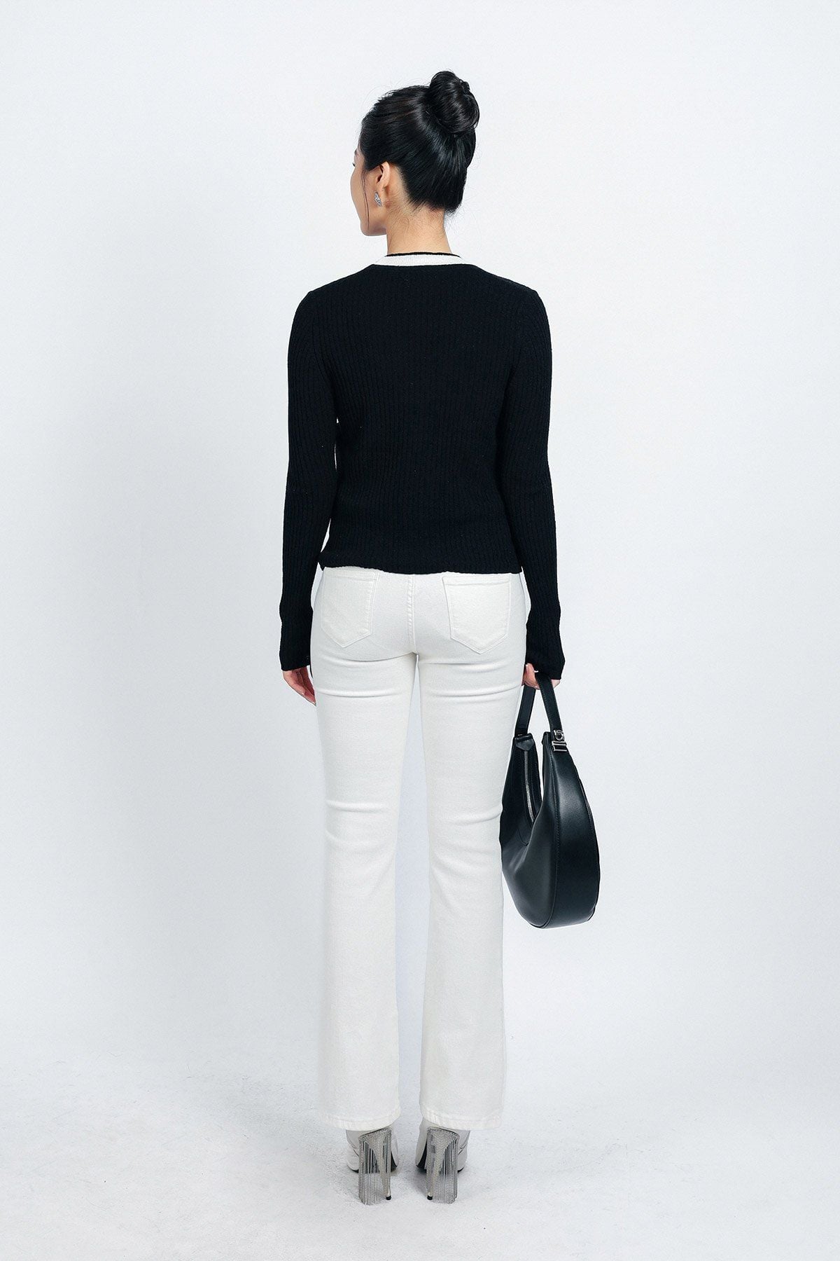 BKL415 - Áo khoác len thời trang cao cấp dáng ôm cài khuy thân trước - PANTIO