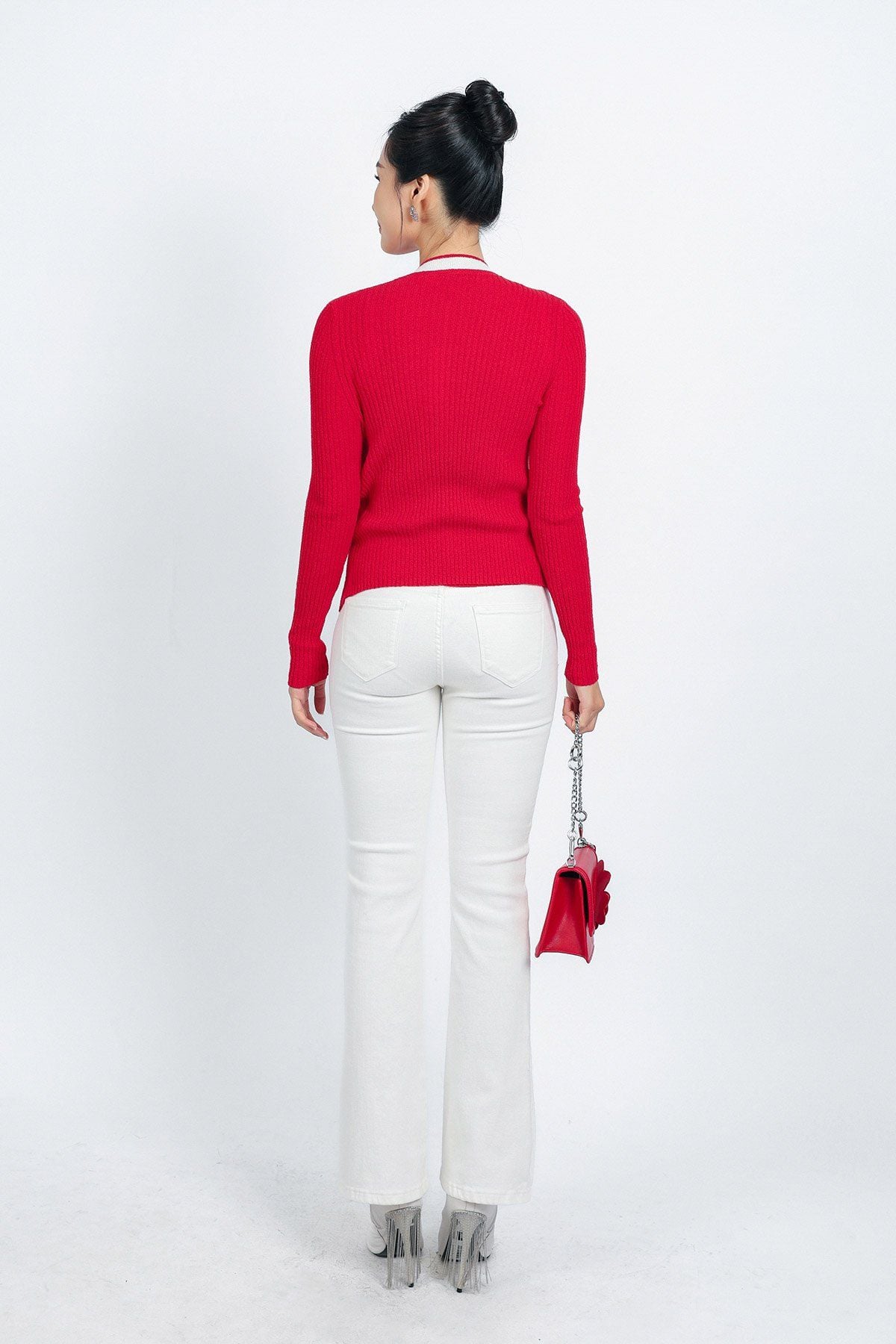 BKL415 - Áo khoác len thời trang cao cấp dáng ôm cài khuy thân trước - PANTIO