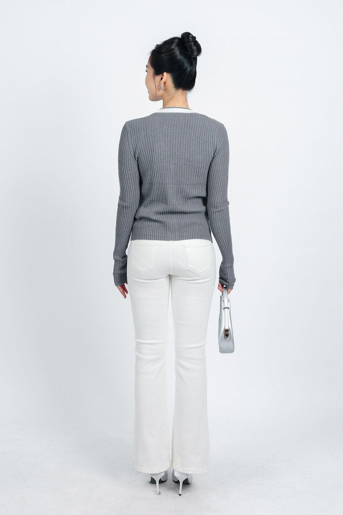 BKL415 - Áo khoác len thời trang cao cấp dáng ôm cài khuy thân trước - PANTIO