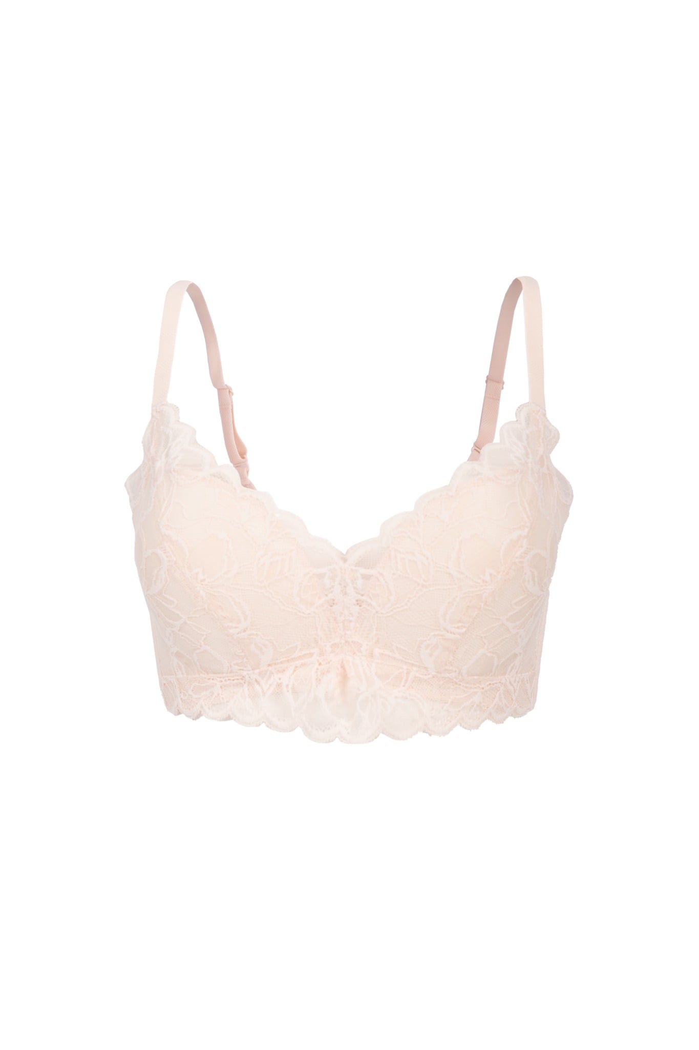 WK-FBR025 - Áo lót cao cấp vải ren mút mỏng thông thoáng bản dây to kiểu dáng thời trang - PANTIO