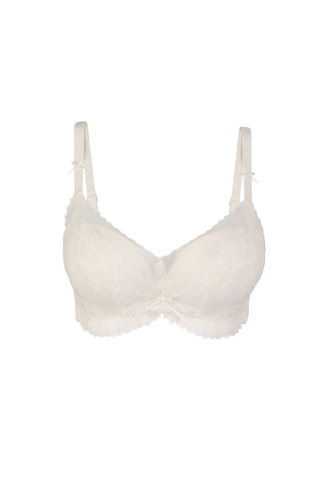 WK_FBR035 - Áo lót nữ phối ren cao cấp không gọng đệm dày 2cm nâng ngực - PANTIO