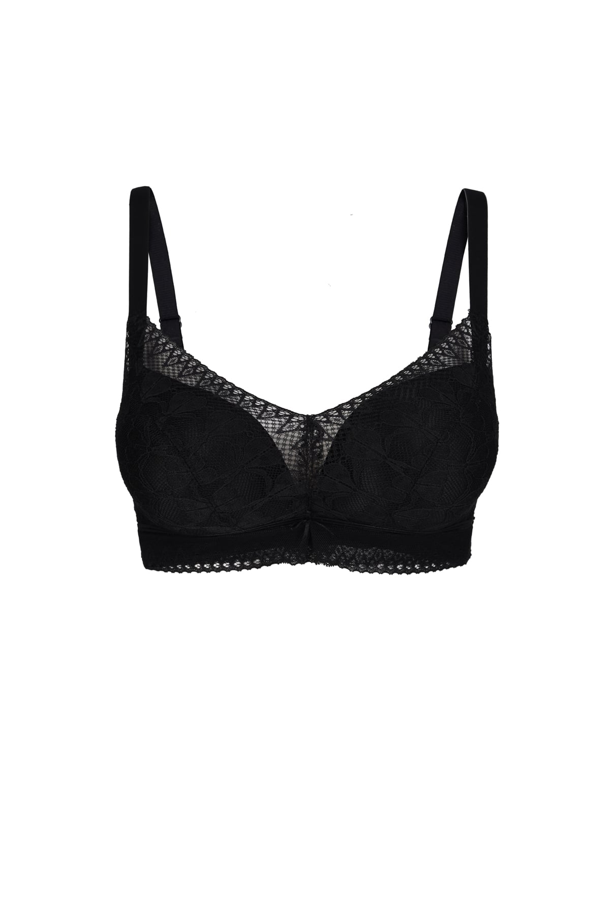 WK_FBR038 - Áo lót nữ phối ren cao cấp không gọng đệm dày 4cm nâng ngực - PANTIO