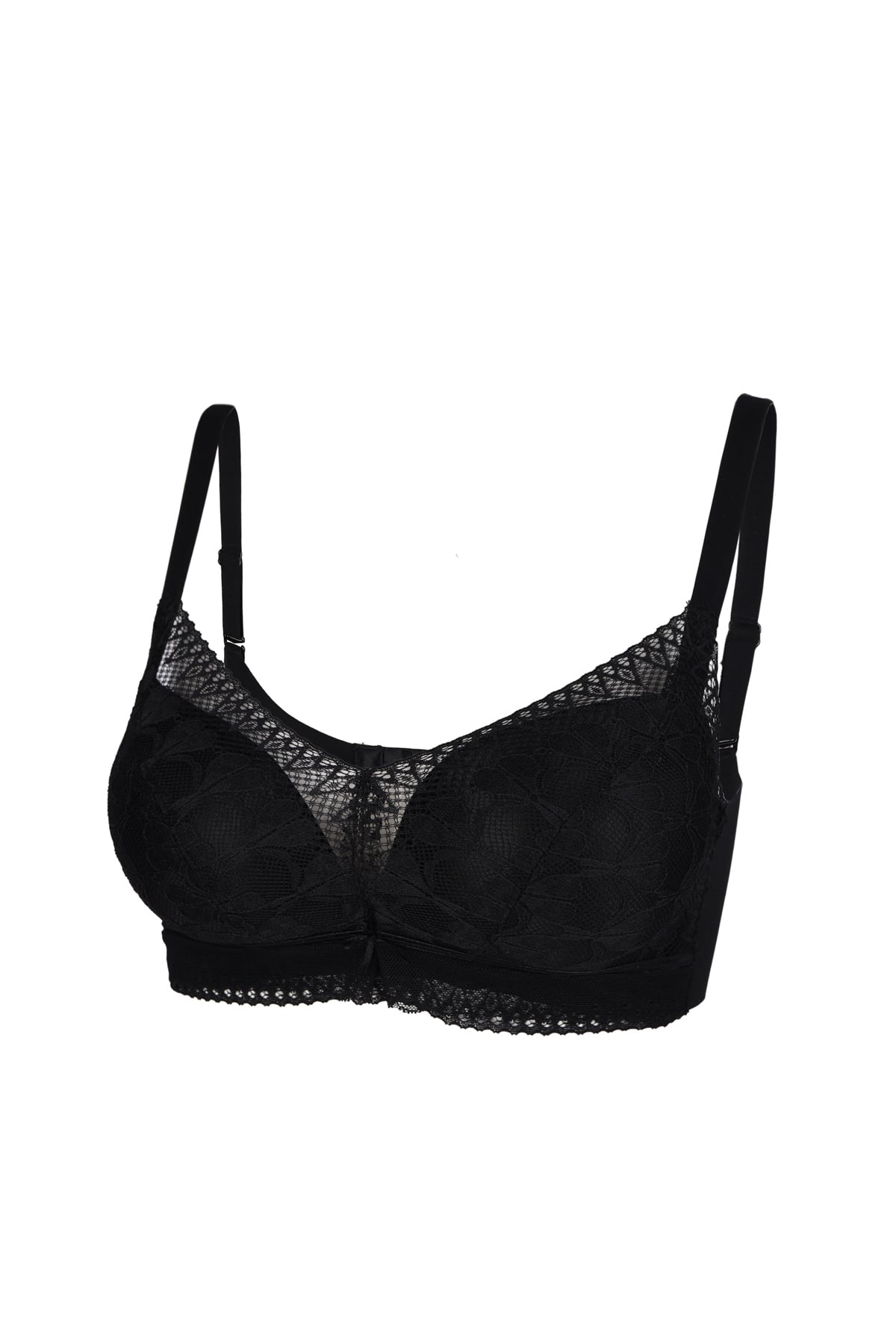 WK_FBR038 - Áo lót nữ phối ren cao cấp không gọng đệm dày 4cm nâng ngực - PANTIO