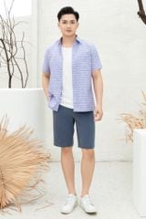 Sơ mi nam cộc tay GrusZ form RegularFit mã 010124009GZ AK529