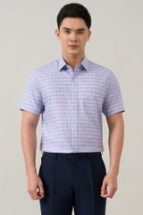 Sơ mi nam cộc tay GrusZ form RegularFit mã 010124009GZ AK529