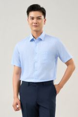 Sơ mi nam cộc tay May 10 form RegularFit mã 010124089GB AK553