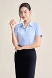  Áo sơ mi xanh cộc tay nữ May 10 010222206ON AM072 