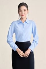 Áo sơ mi nữ xanh dài tay May 10 mã 010222205ON AM072