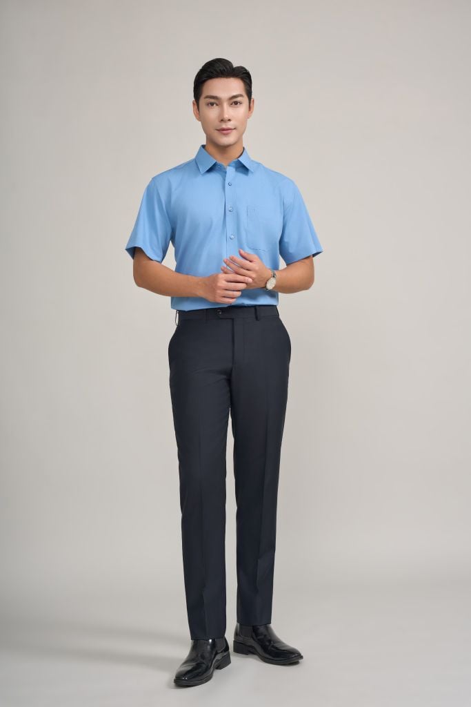 Quần âu nam không ly GrusZ mã 020124060GZKL 803-5
