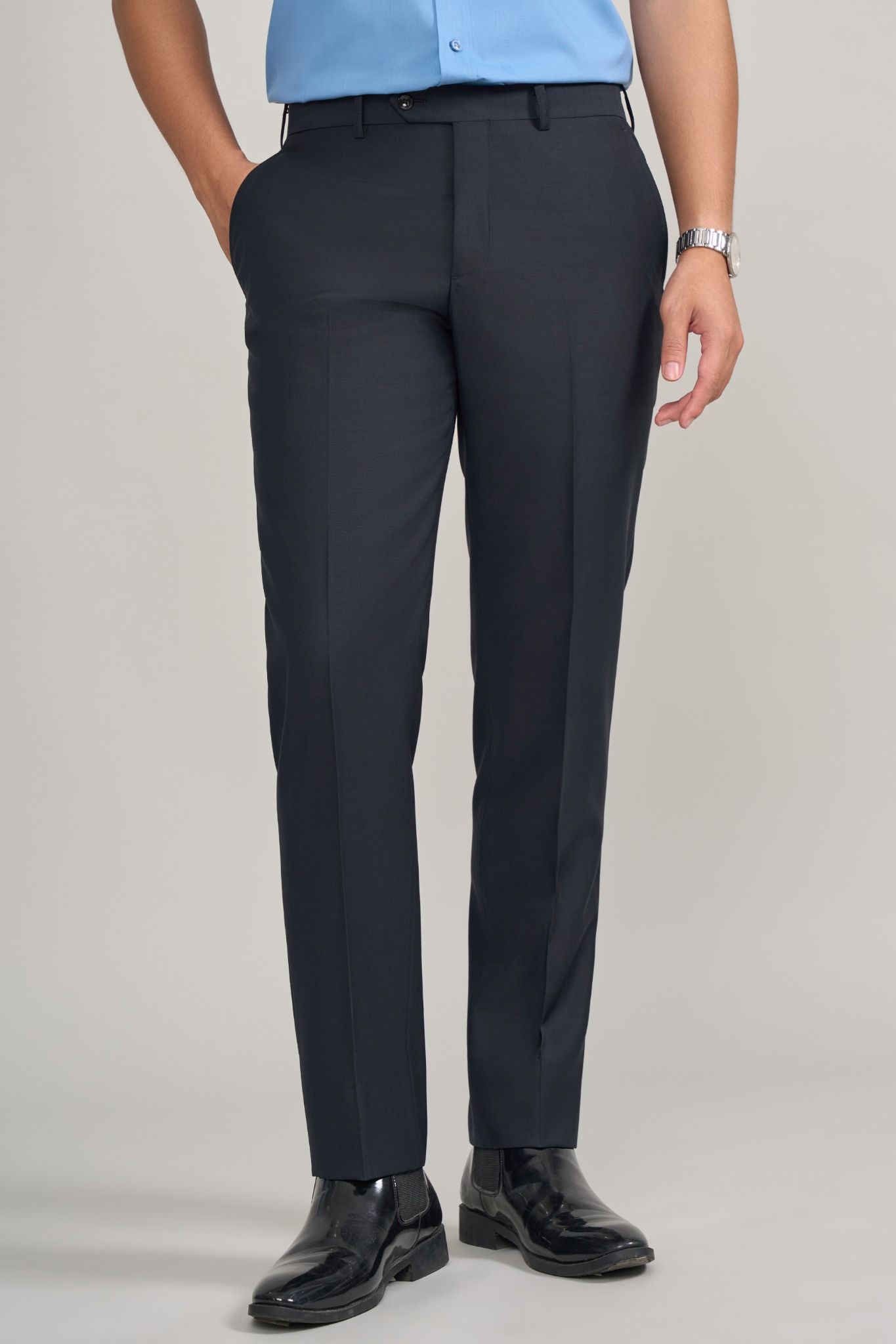 Quần âu nam không ly GrusZ mã 020124060GZKL 803-5