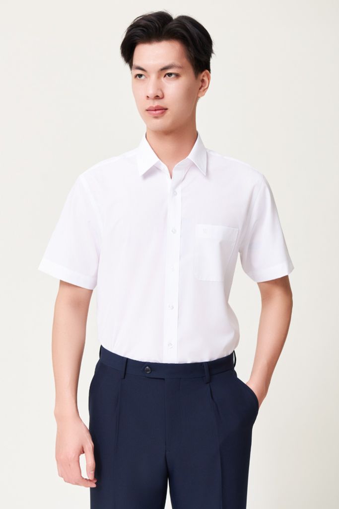 Sơ mi nam cộc tay May 10 form Regular gấu bằng mã  010123902WON AR745