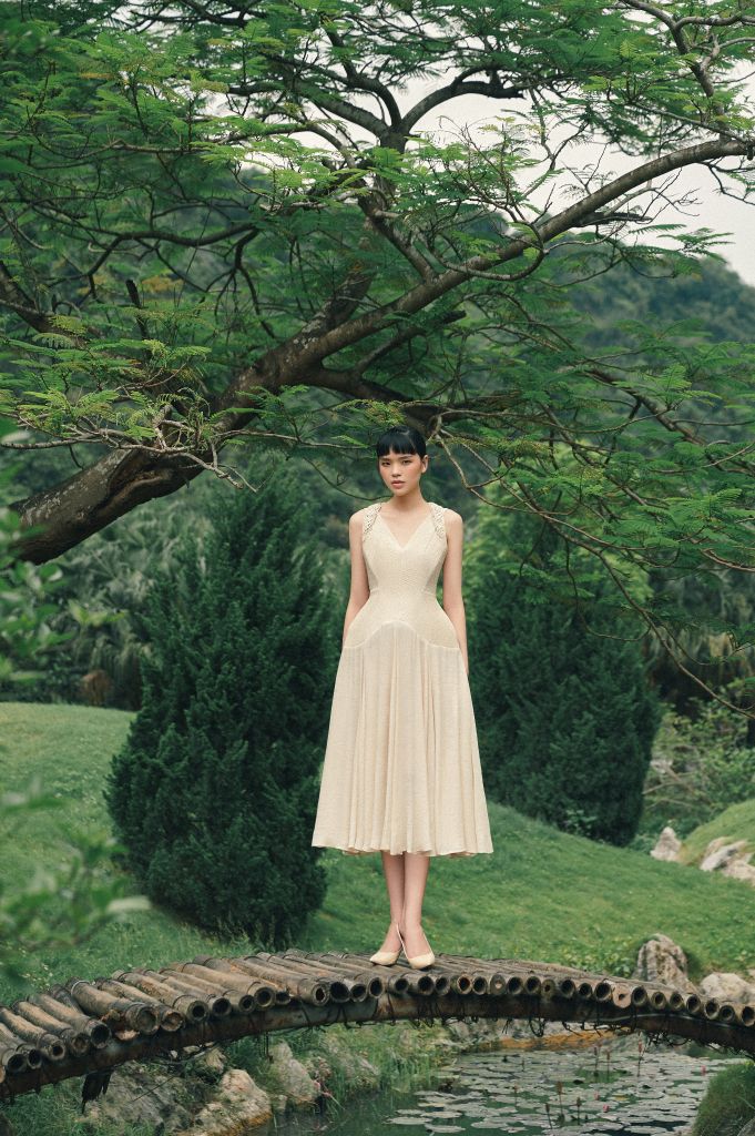 Đầm maxi linen thanh lịch