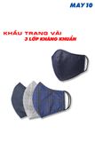  Khẩu trang vải 3 lớp kháng khuẩn. LH: 0919.63.66.28 