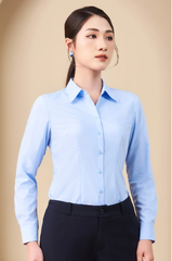 Áo sơ mi nữ xanh dài tay May 10 mã 010223906ONL1 AM072
