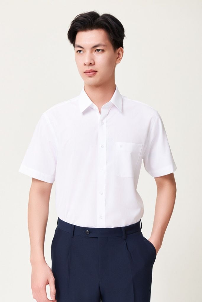 Sơ Mi Nam Cộc Tay Đồng Phục AT067