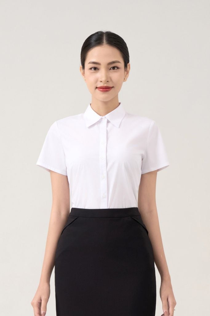 Sơ Mi Nữ Cộc Tay Đồng Phục AT067