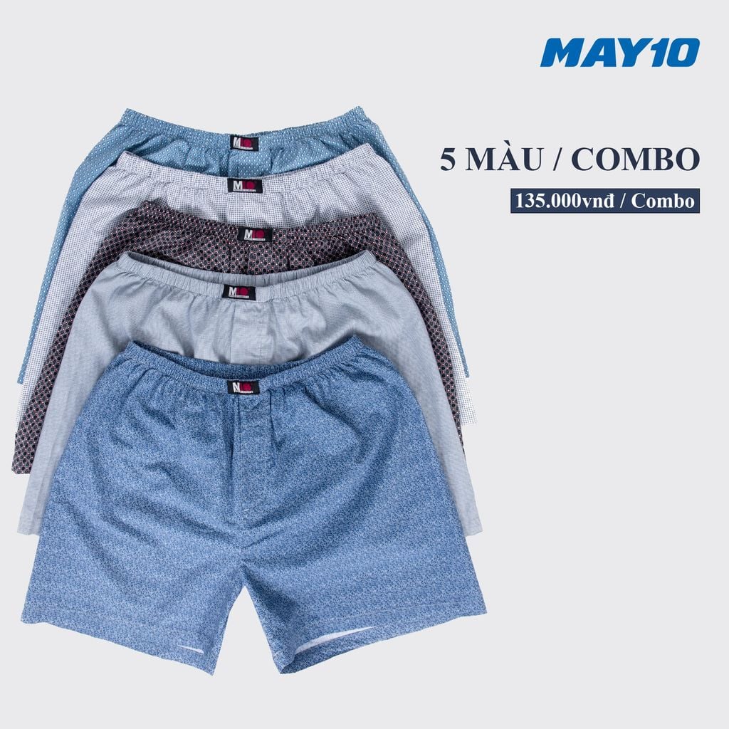 Combo 5 quần đùi May 10 mới 135k