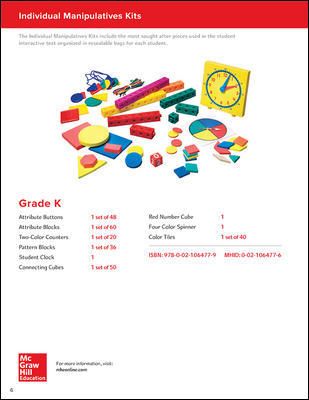 My Math, Grade K, Individual Manipulative Kit