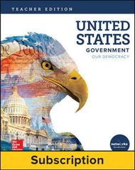 United States Government: Our Democracy, Teacher Lesson Center, 1-year subscription