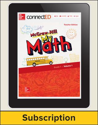 McGraw-Hill My Math, Teacher Center 1 Year Subscription Grade 1