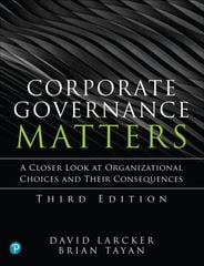 Corporate Governance Matters, 3rd edition