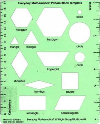 Everyday Mathematics 4, Grades 1-3, Pattern Block Template