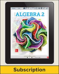 Glencoe Algebra 2 2018, eStudent Edition online, 1-year subscription