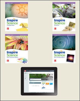 Inspire Science, Grade 5 Online Student Center with Print Student Edition Units 1-4, 1 Year Subscription