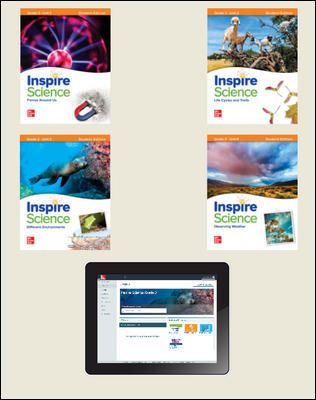 Inspire Science, Grade 3 Online Student Center with Print Student Edition Units 1-4, 1 Year Subscription