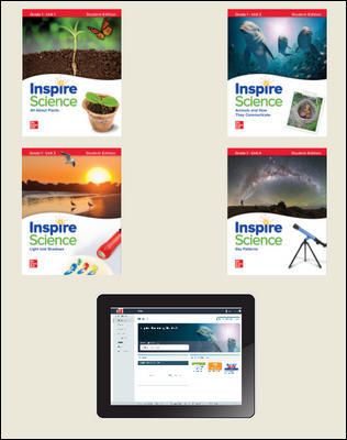 Inspire Science, Grade 1 Online Student Center with Print Student Edition Units 1-4, 1 Year Subscription