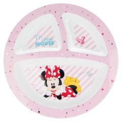 Đĩa nhựa 3 ngăn - Minnie Mouse