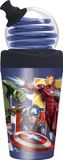 BÌNH NƯỚC VỚI ỐNG HÚT XOẮN AVENGERS PANELS 420ML