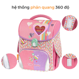 Cặp học sinh Jolly  Pro 2 - Sweet Love (Pink) [Sequins]
