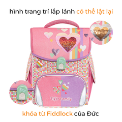 Cặp học sinh Jolly  Pro 2 - Sweet Love (Pink) [Sequins]