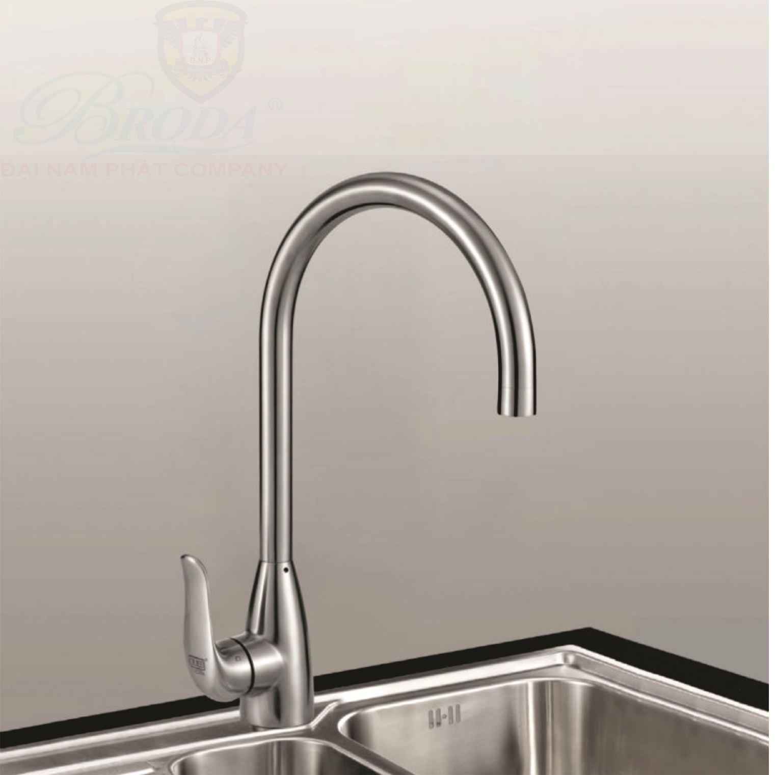 Vòi Rửa Chén Nóng Lạnh inox 304 BRODA