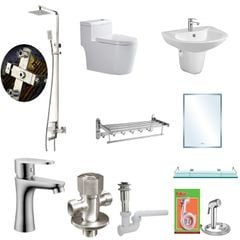ComBo Thiết Bị Vệ Sinh 10 Món BRODA