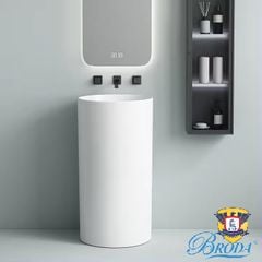 Chậu rửa LAVABO Đứng LIỀN KHỐI  1127-2 BRODA