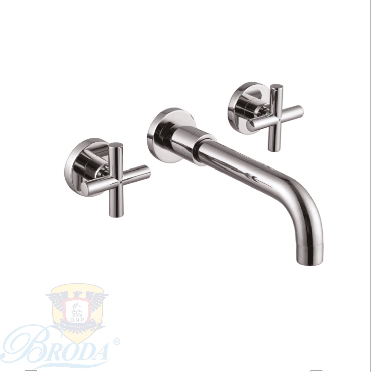 VÒI RỬA LAVABO ÂM TƯỜNG NÓNG LẠNH BRODA 8059QB-2