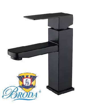 Vòi Lavabo Nóng Lạnh inox 20cm Mầu Đen FAHKLER