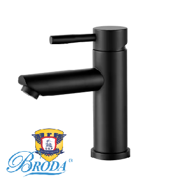 Vòi lavabo Nóng Lạnh Mầu Đen inox 20cm mầu đen FAHKLER