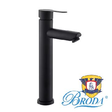 Vòi Lavabo Sơn Tĩnh Điện Mầu Đen 30cm FAHKLER