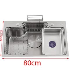 Chậu Rửa Chén Bát Inox 304 1 Hố Cỡ Lớn BRODA 8050cm