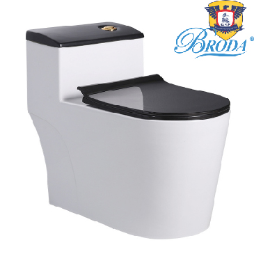 Bồn CẦu Liền Khối Lắp Đen BRODA 5017