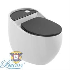 Bồn Cầu Trứng Bằng Nắp Đen