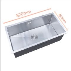 Chậu Rửa Chén 1 hố Âm Đá SUS 304 KT 82x45cm