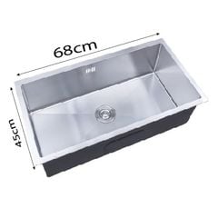 Chậu Rửa Chén 1 hố Âm Đá sus 304 KT 68x45cm