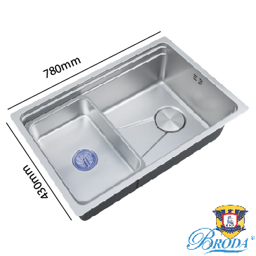 Chậu Rửa Chén 1 hố Âm Đá sus 304 KT 78x43cm 7843AD