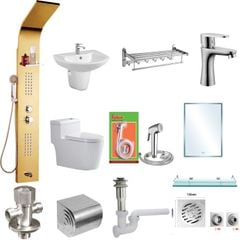 Combo  thiết bị vệ sinh 12 món